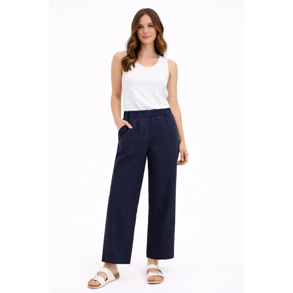 Everlane Pants - Everlane The Easy Pant Organic Cotton Pull-On  Navy Size XL Casual Comfy